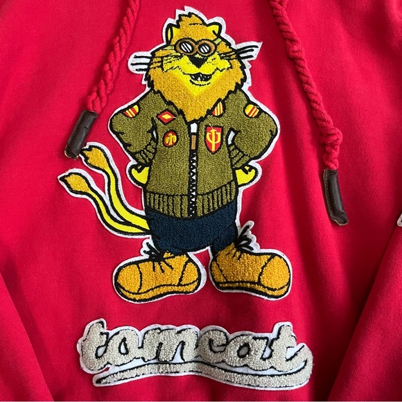 Top Gun Tomcat Patch Pullover Hoodie Graphic Sweatshirt Cotton XL Unisex - Picture 2 of 16